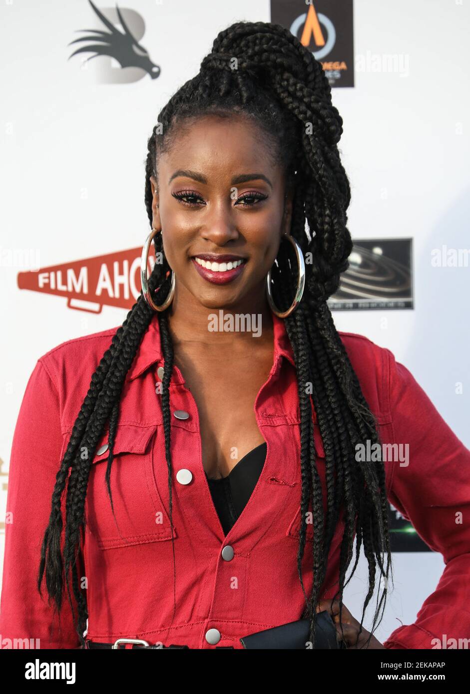 Scarlette Douglas attends the World Premiere of the "Break" Drive-In at