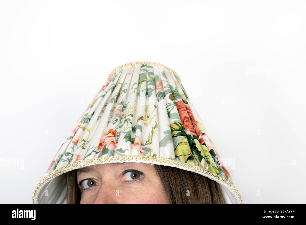 Woman lampshade on head hires stock photography and images Alamy