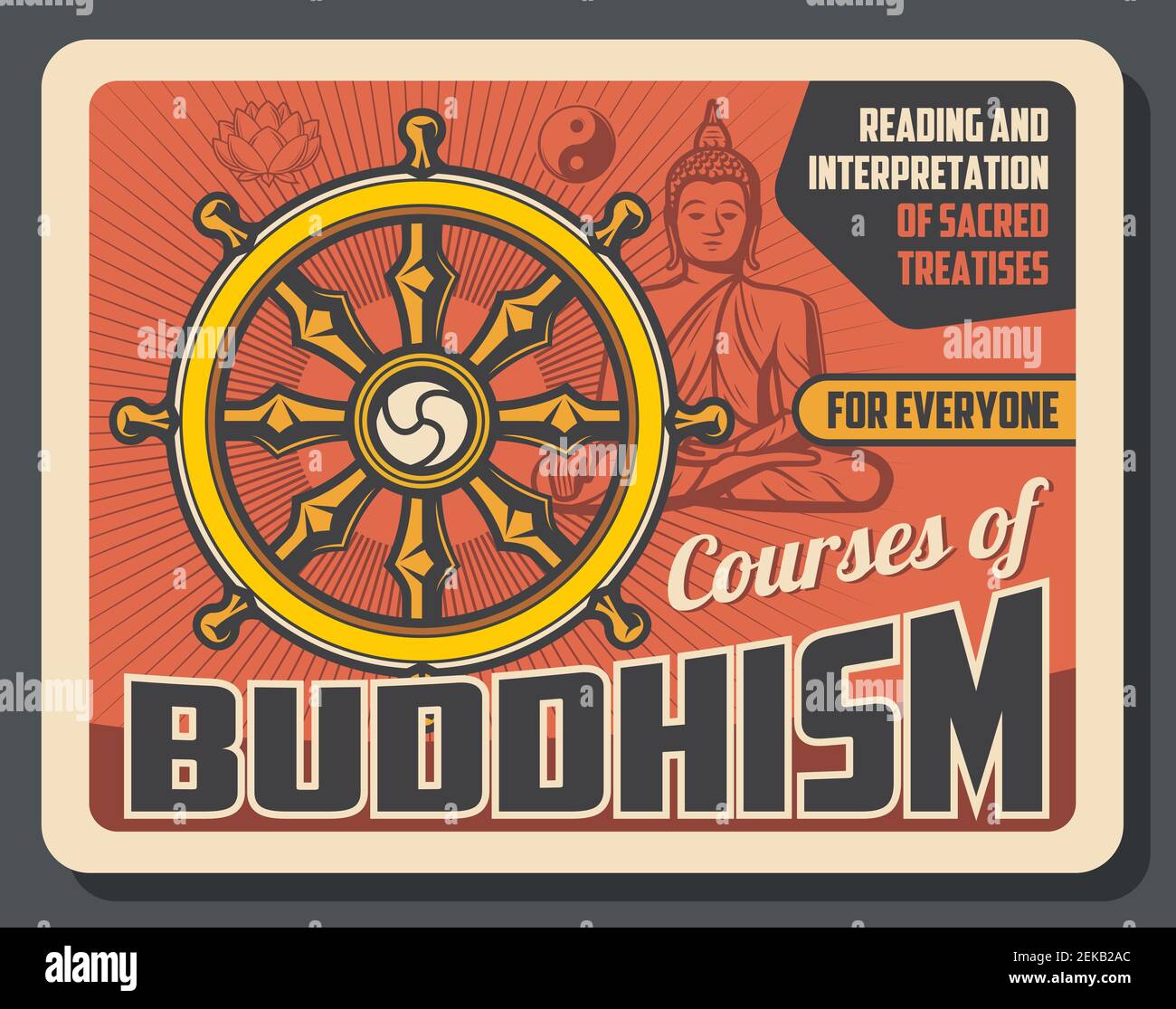 Buddhism and Dharma enlightenment, religious treatise teaching, reading ...