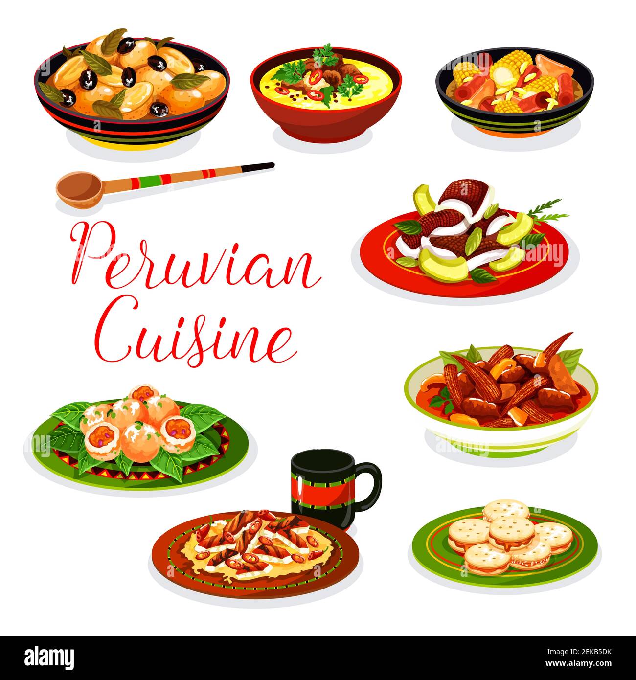 Ceviche peru fish Stock Vector Images - Alamy