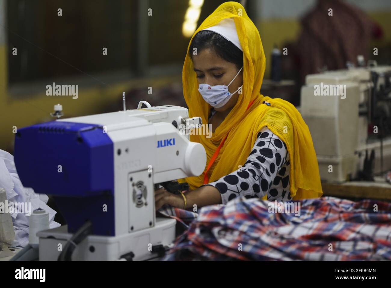 Ready made garments worker works in a garments factory in Dhaka