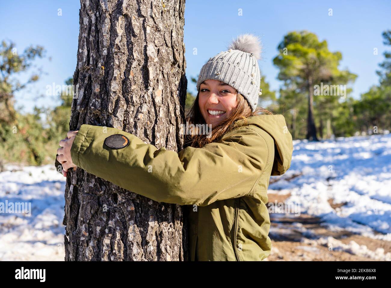 Tree hugging winter hi-res stock photography and images - Alamy