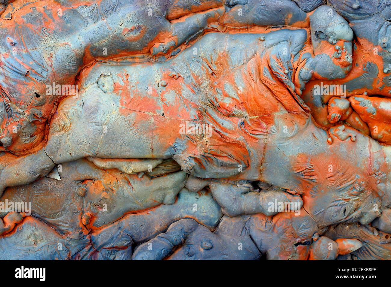 Acidic surface in Rio Tinto river area, Spain Stock Photo