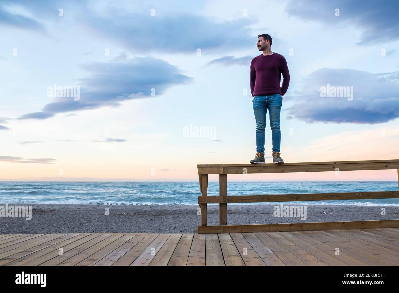 Purple railing hi-res stock photography and images - Alamy