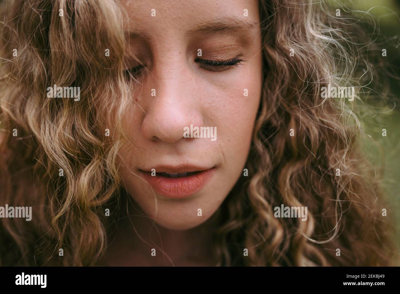 Young blond real woman hi-res stock photography and images - Alamy