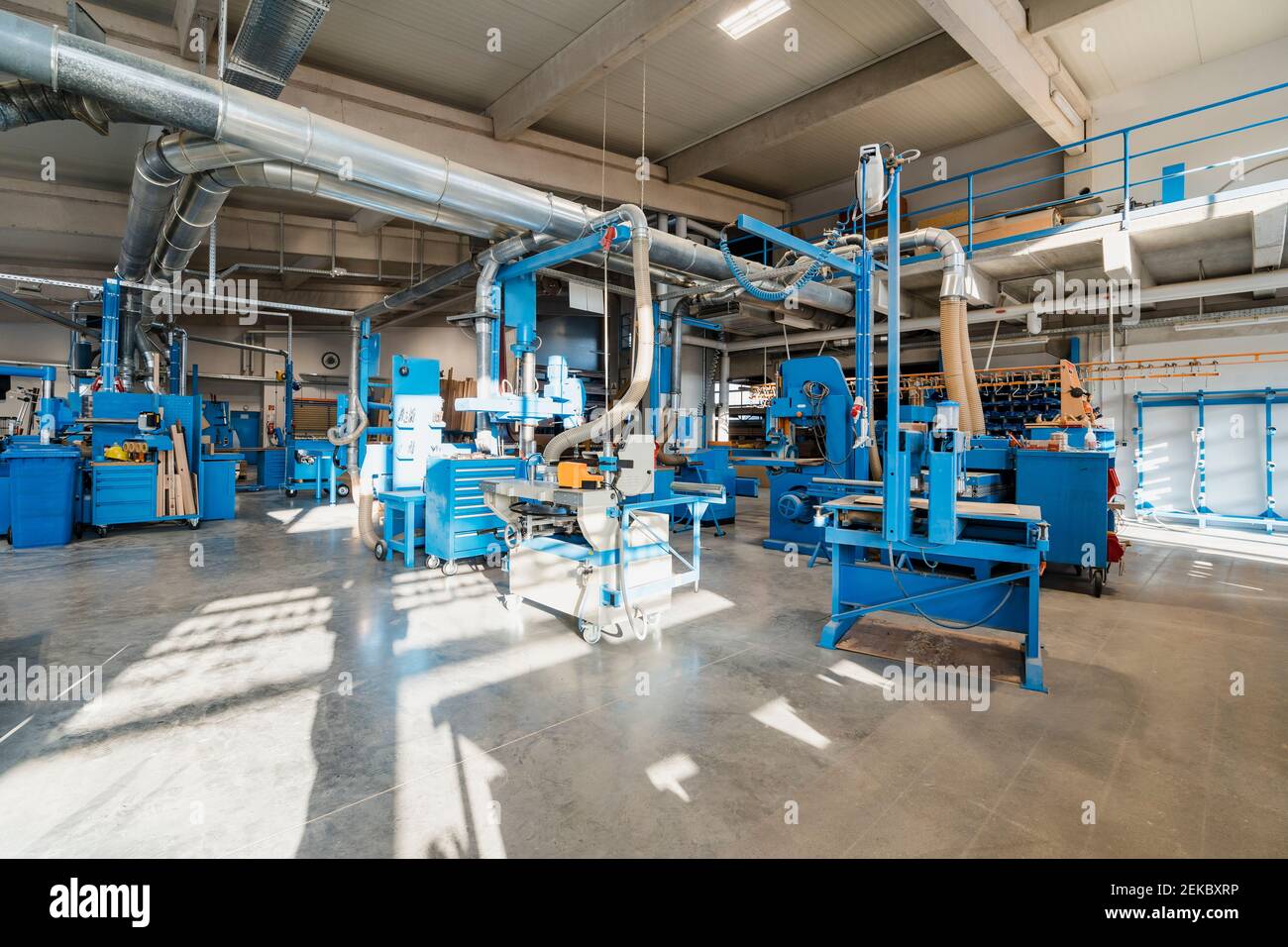 Manufacturing equipment in production hall at industry Stock Photo