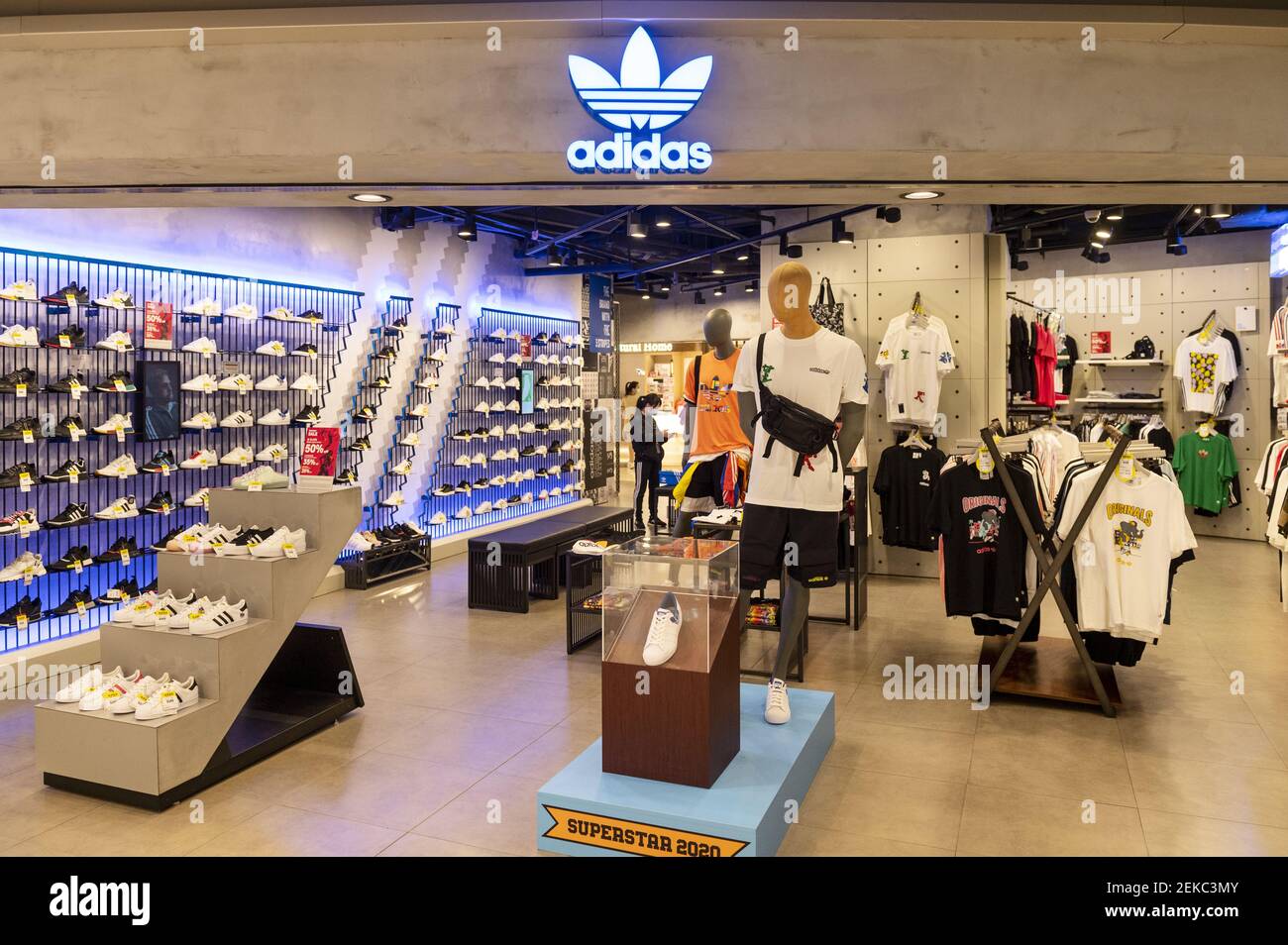 German multinational sportswear clothing brand, Adidas store seen in