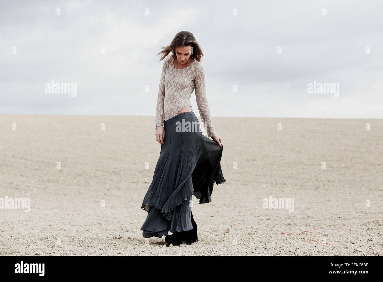 Woman wearing skirt high heels hi-res stock photography and images - Alamy