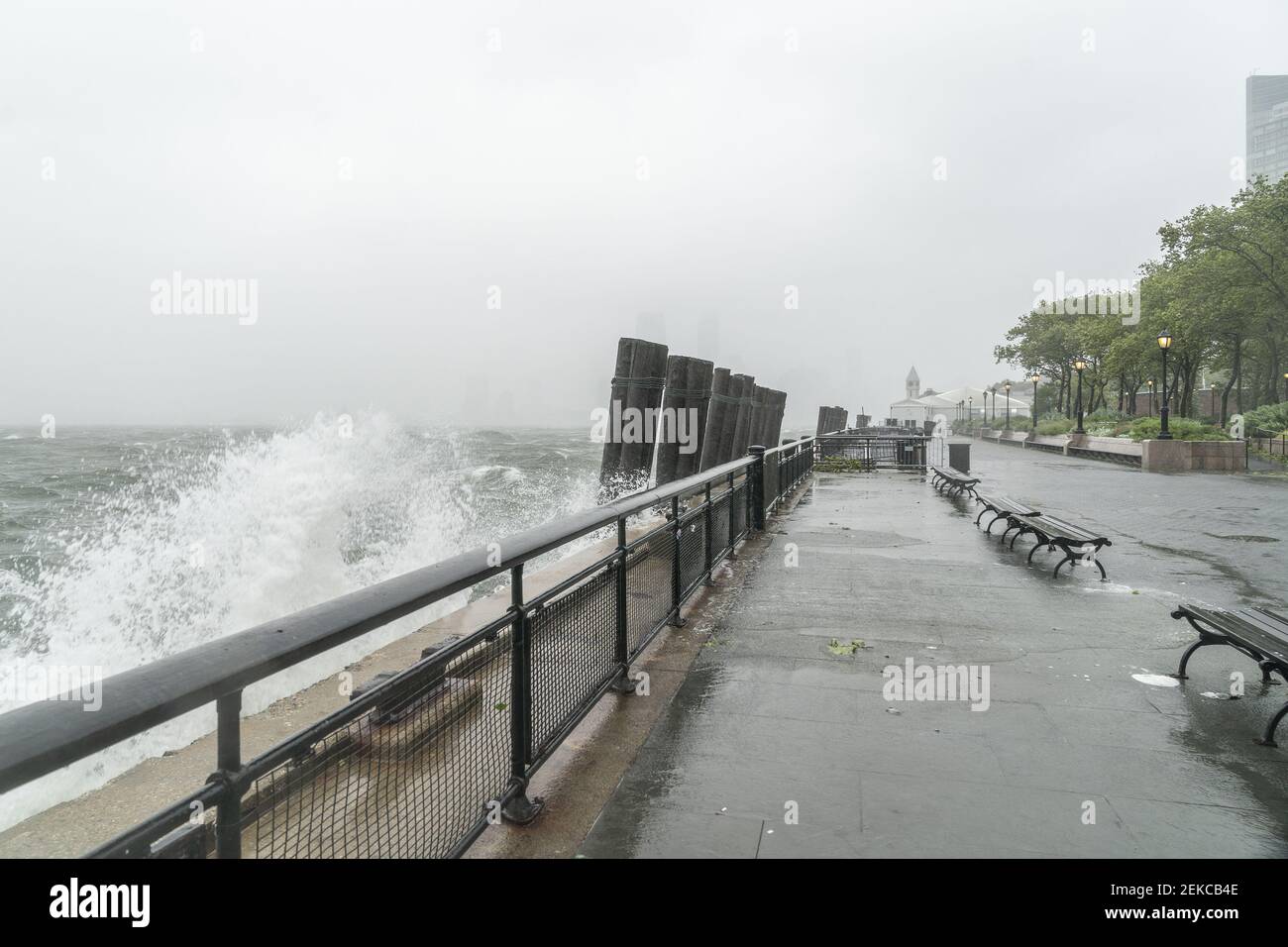 Tropical storm Isaias lashes out New York City as seen in Manhattan New ...