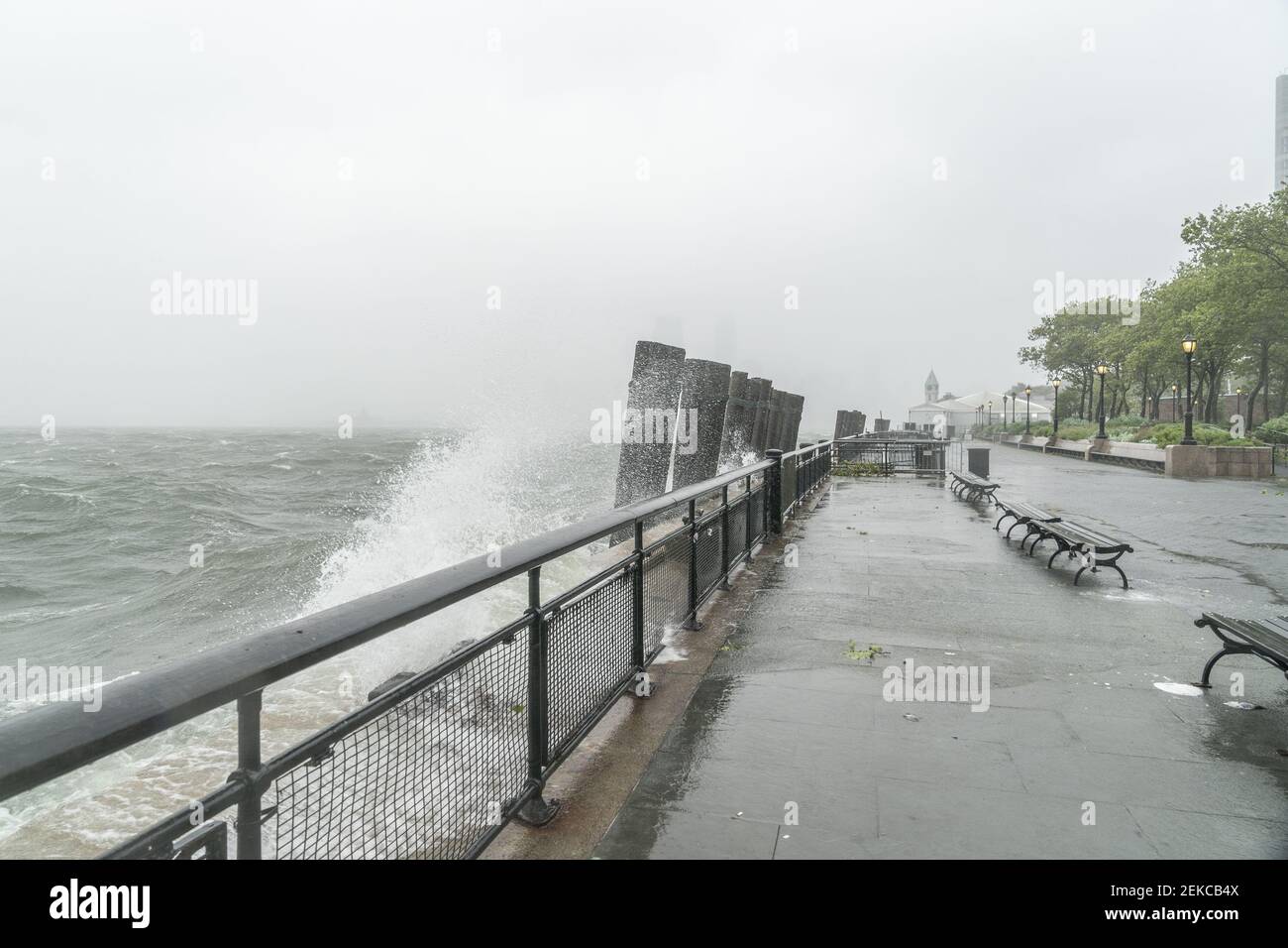 Tropical storm Isaias lashes out New York City as seen in Manhattan New ...