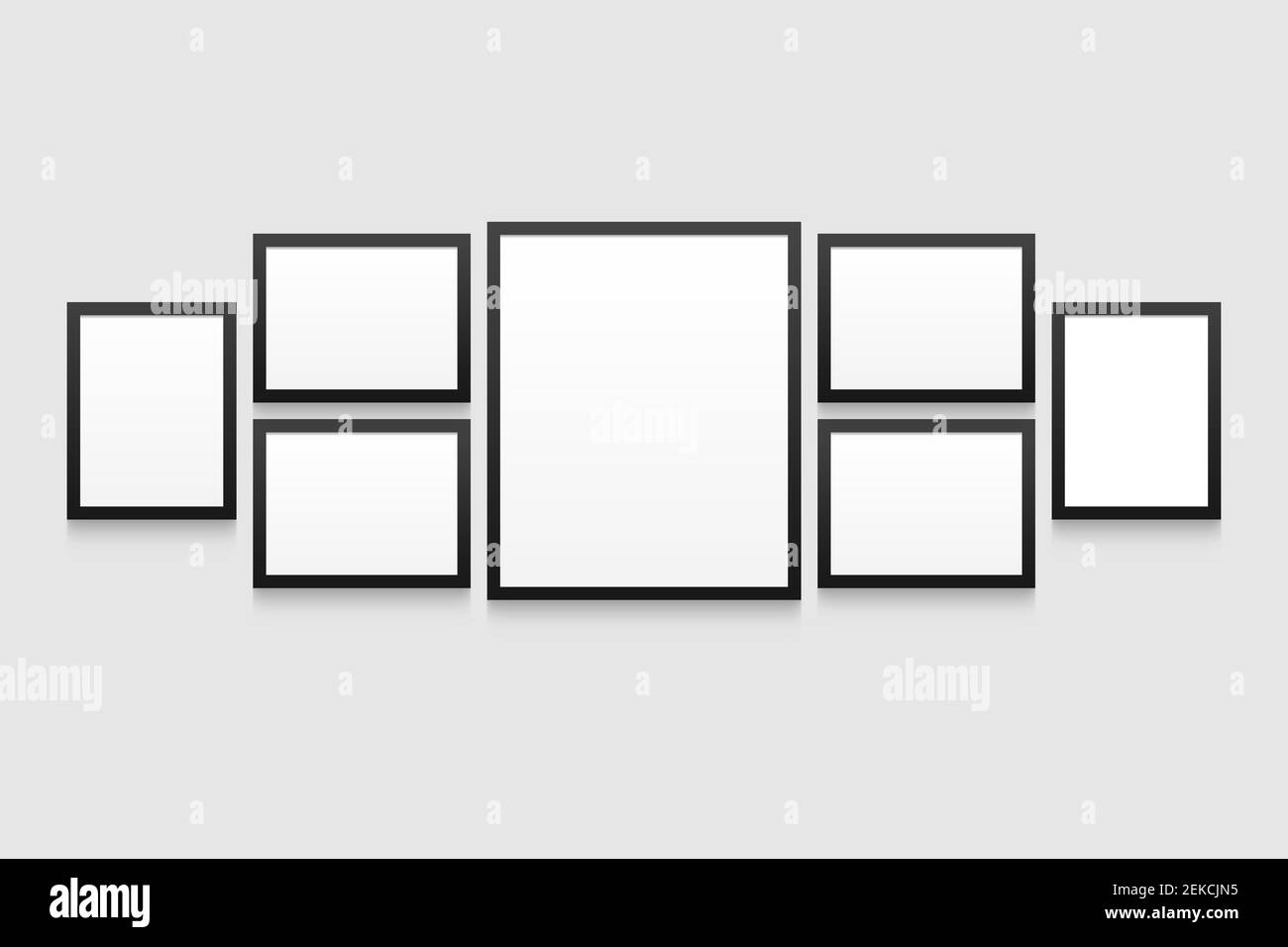 Realistic blank frames illustration for mockup Stock Photo - Alamy