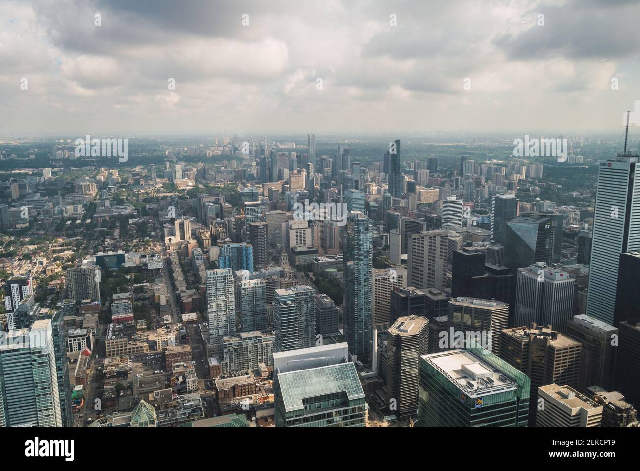 Toronto aerial views from CN Tower Stock Photo