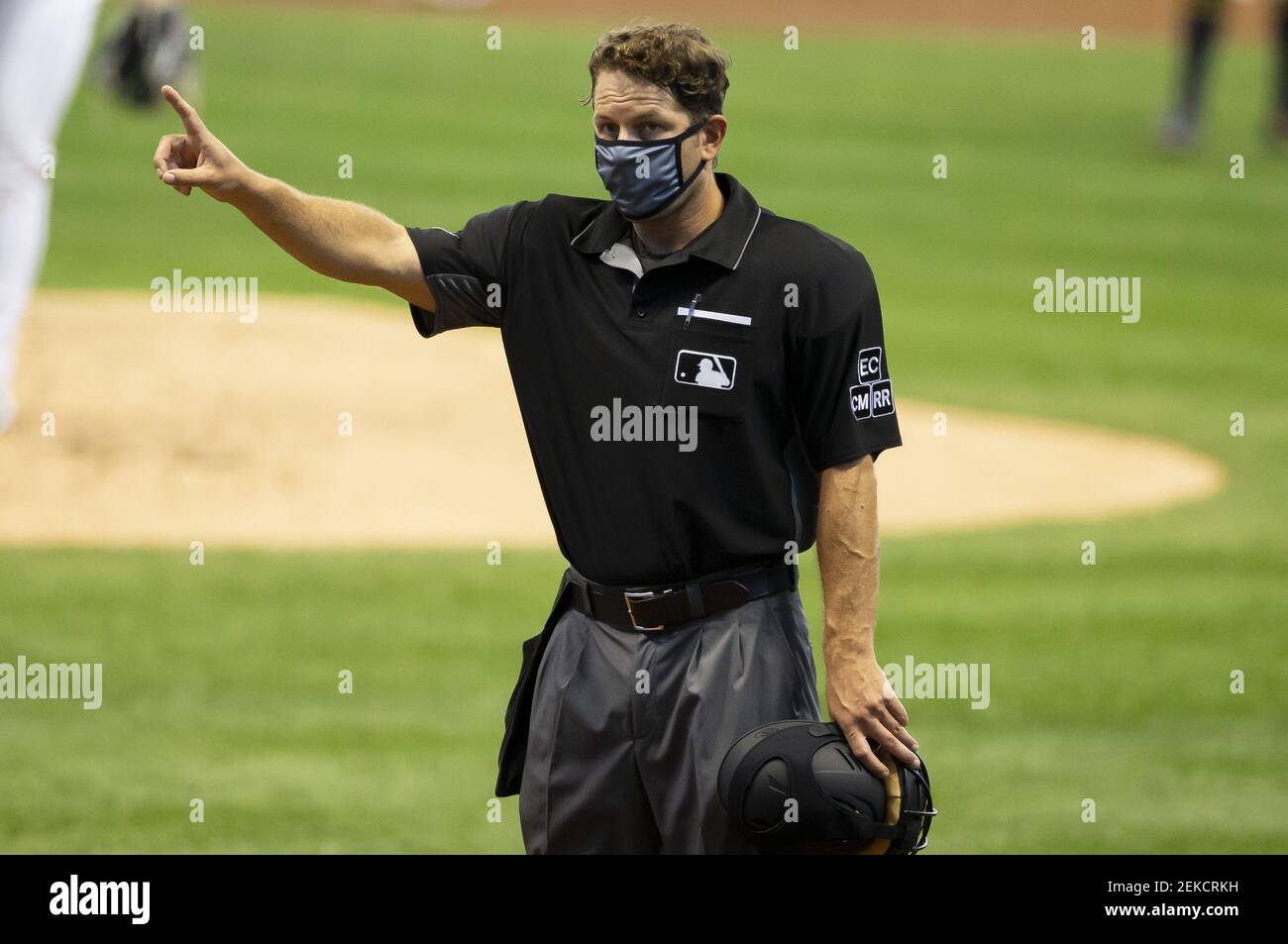August 8, 2020 Home plate umpire Ben May during the Major League