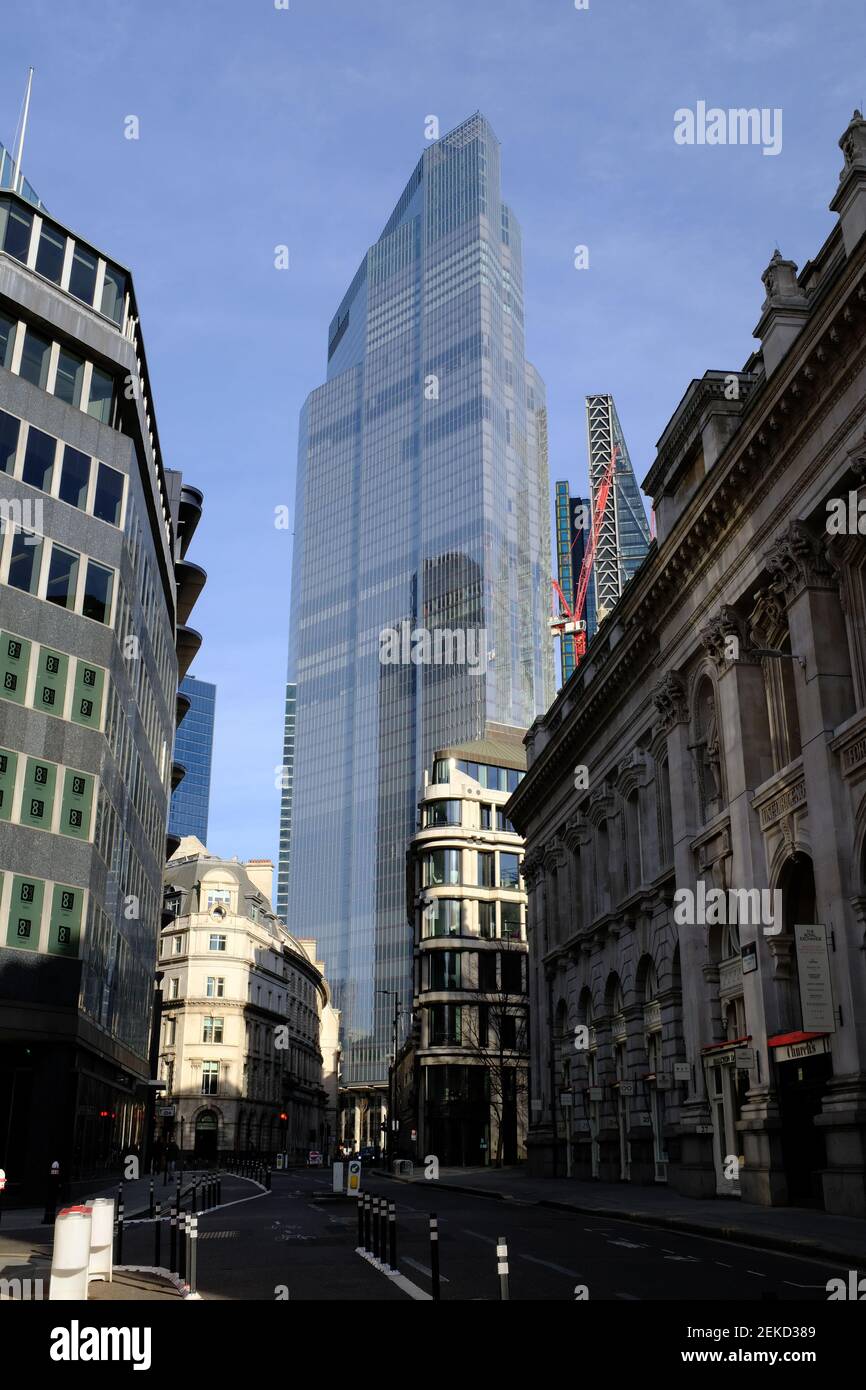 LONDON - 23RD FEBRUARY 2021: 22 Bishopsgate, one of the City of Londons ...