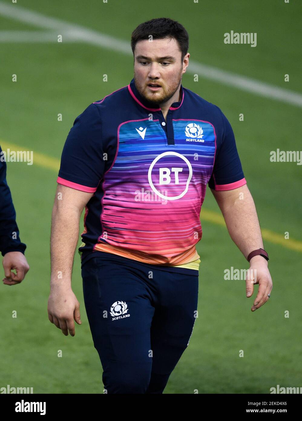 Scottish rugby player zander fagerson hires stock photography and
