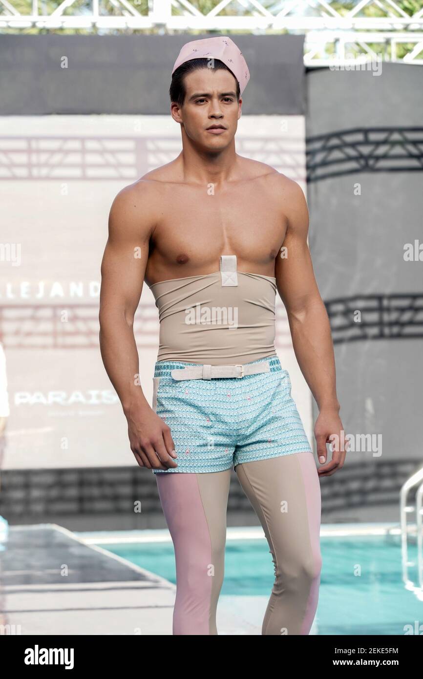 Miami Beach Fl Aug A Modes Wears Designer Alejandro Barzaga Swimsuis During The Miami Beach Upcycle Challenge Mentorship By Perry Ellis On August In Miami Beach Florida Photo By Miami Beach Fl Aug A Modes Wears Designer Alejandro Barzaga Swimsuis During The Miami Beach Upcycle Challenge Mentorship By Perry Ellis On August In Miami Beach Florida Photo By