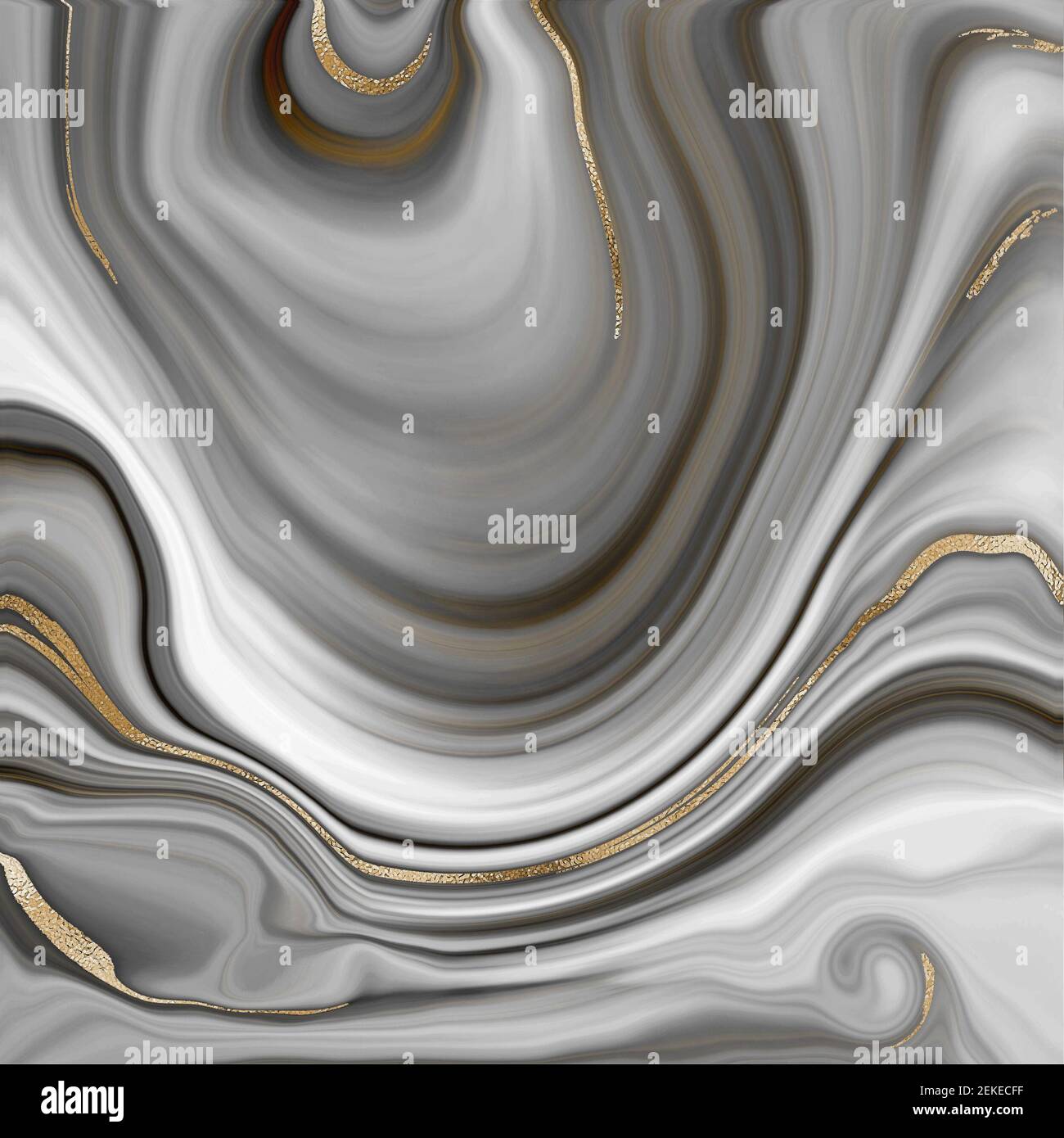 Abstract background illustration of liquid gold glitter paint swirls on  black background Stock Photo - Alamy