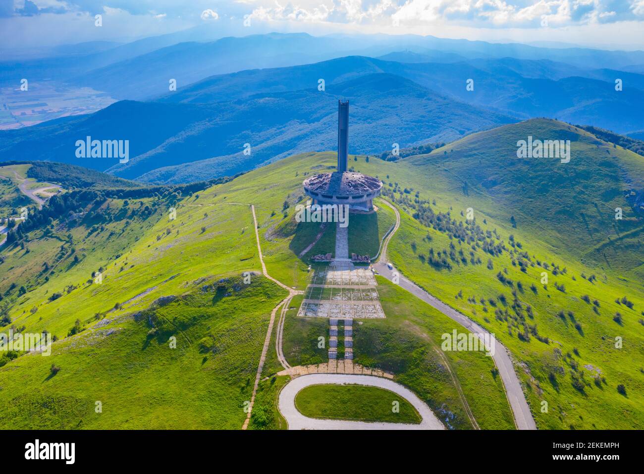 Monument House of the Bulgarian Communist Party at Buzludzha peak in