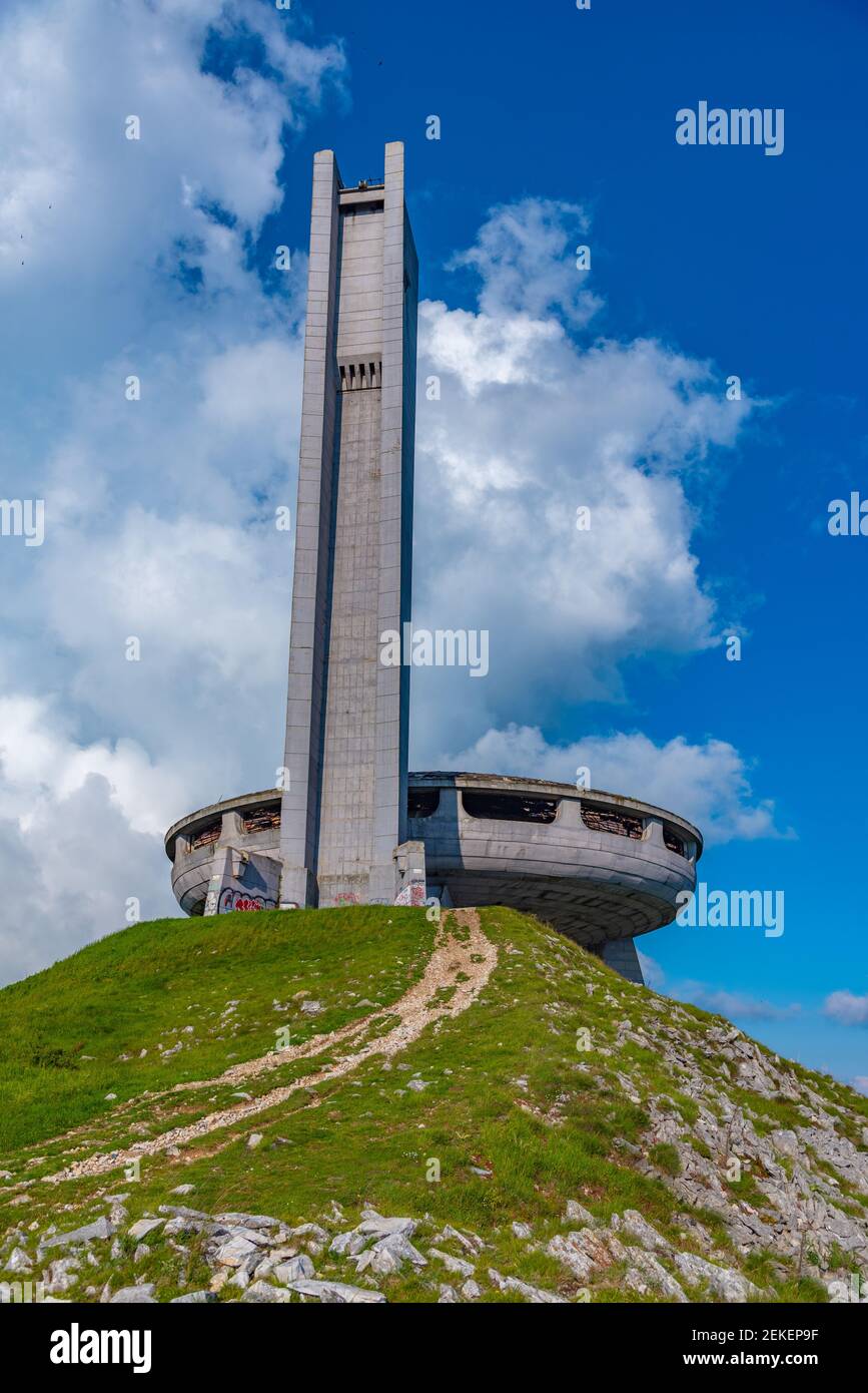 Monument House of the Bulgarian Communist Party at Buzludzha peak in