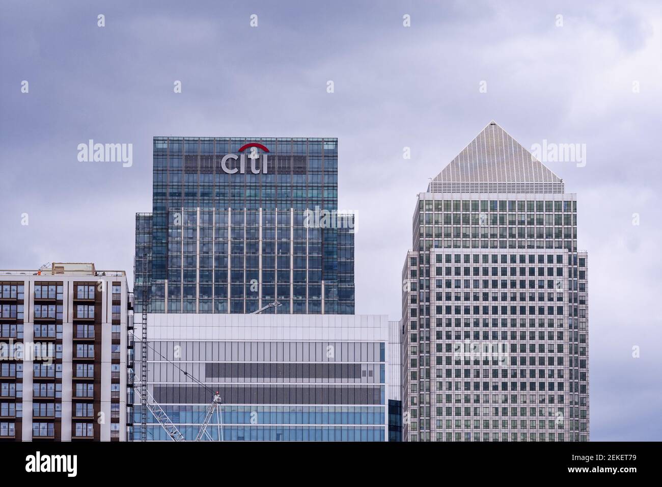 A top view of the Citigroup and the Canada Square buildings at Canary ...