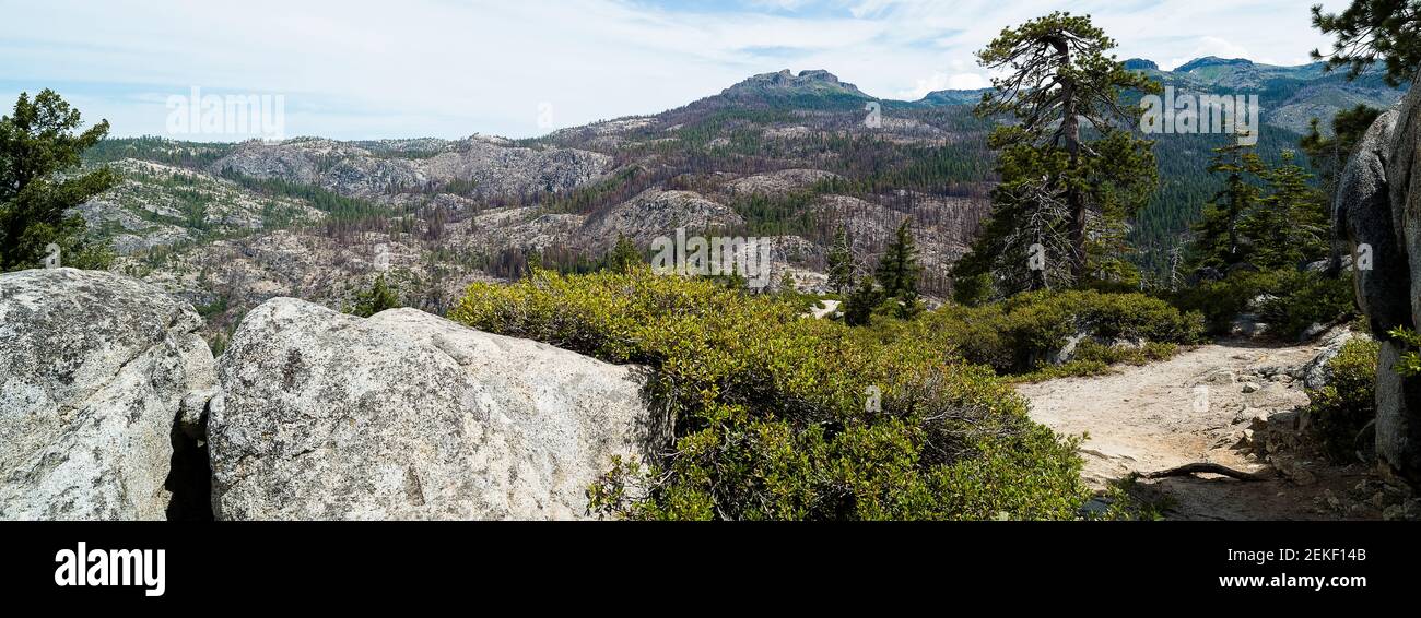 Tranquil mountain landscape, Sonora Pass, Mono County, California, USA Stock Photo