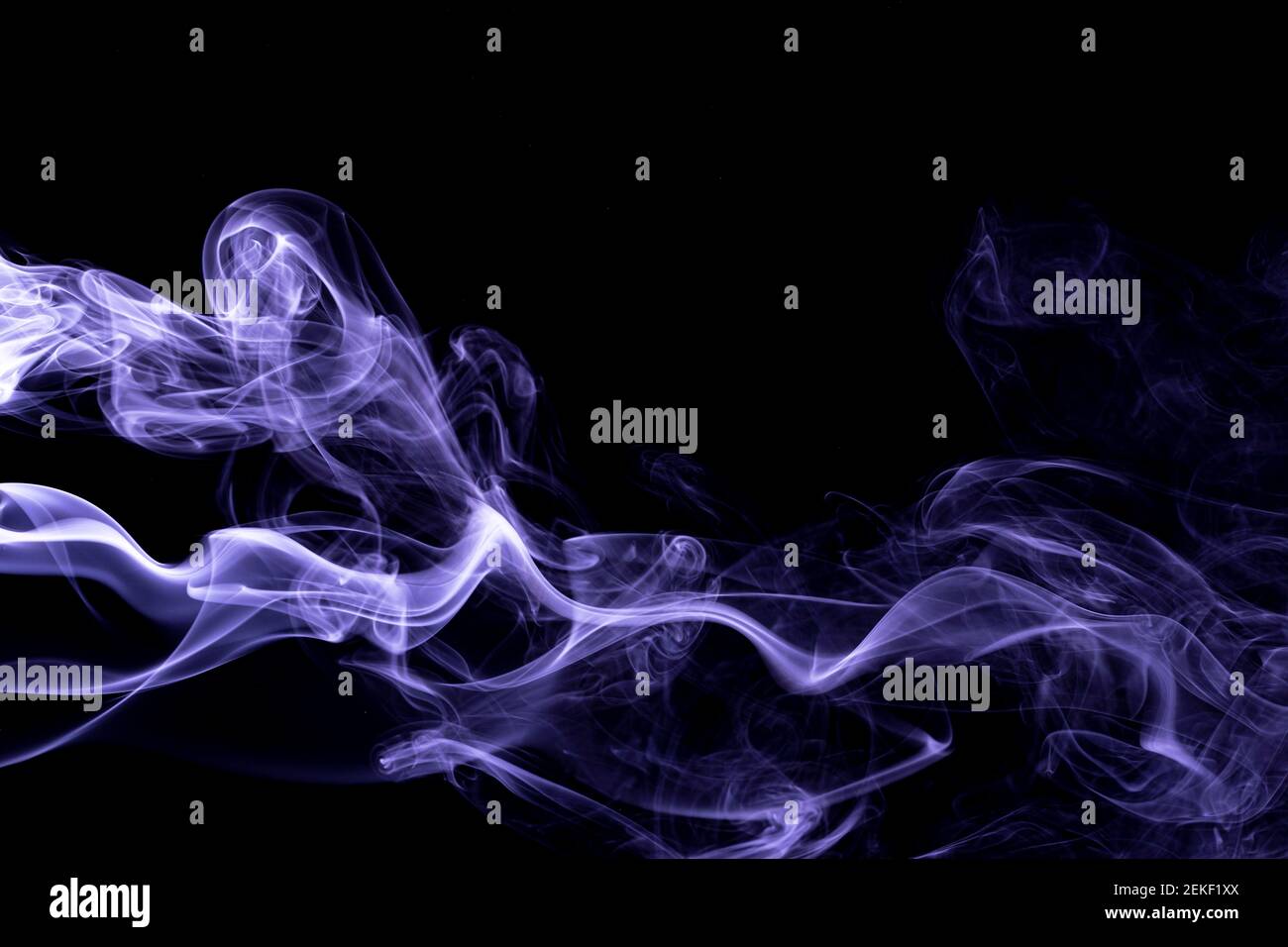 purple smoke texture on black background Stock Photo