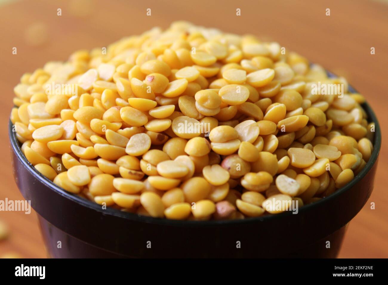 split pigeon peas ( Arhar Dal ) Organic Toor Dal in Bowl, Selective