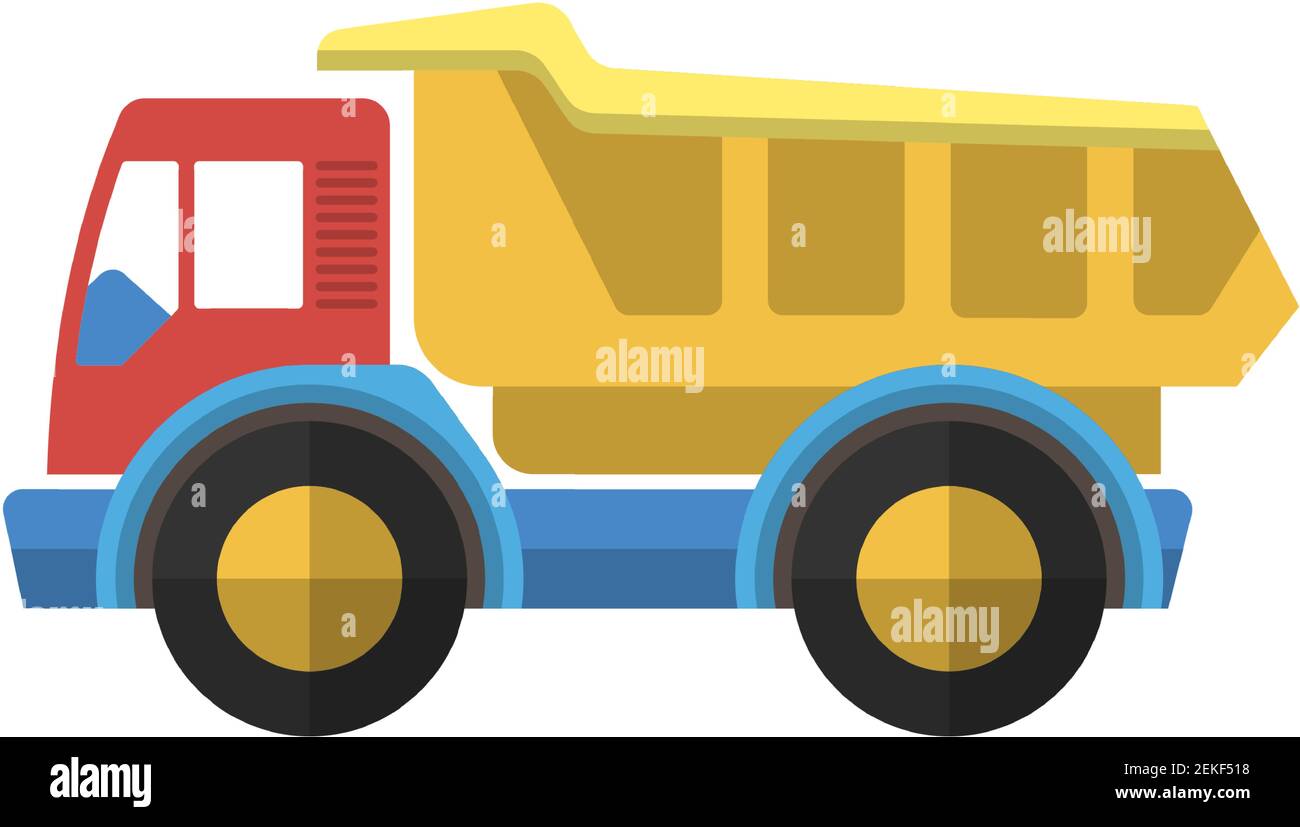 Toy truck vector icon isolated on white background Stock Vector Image ...
