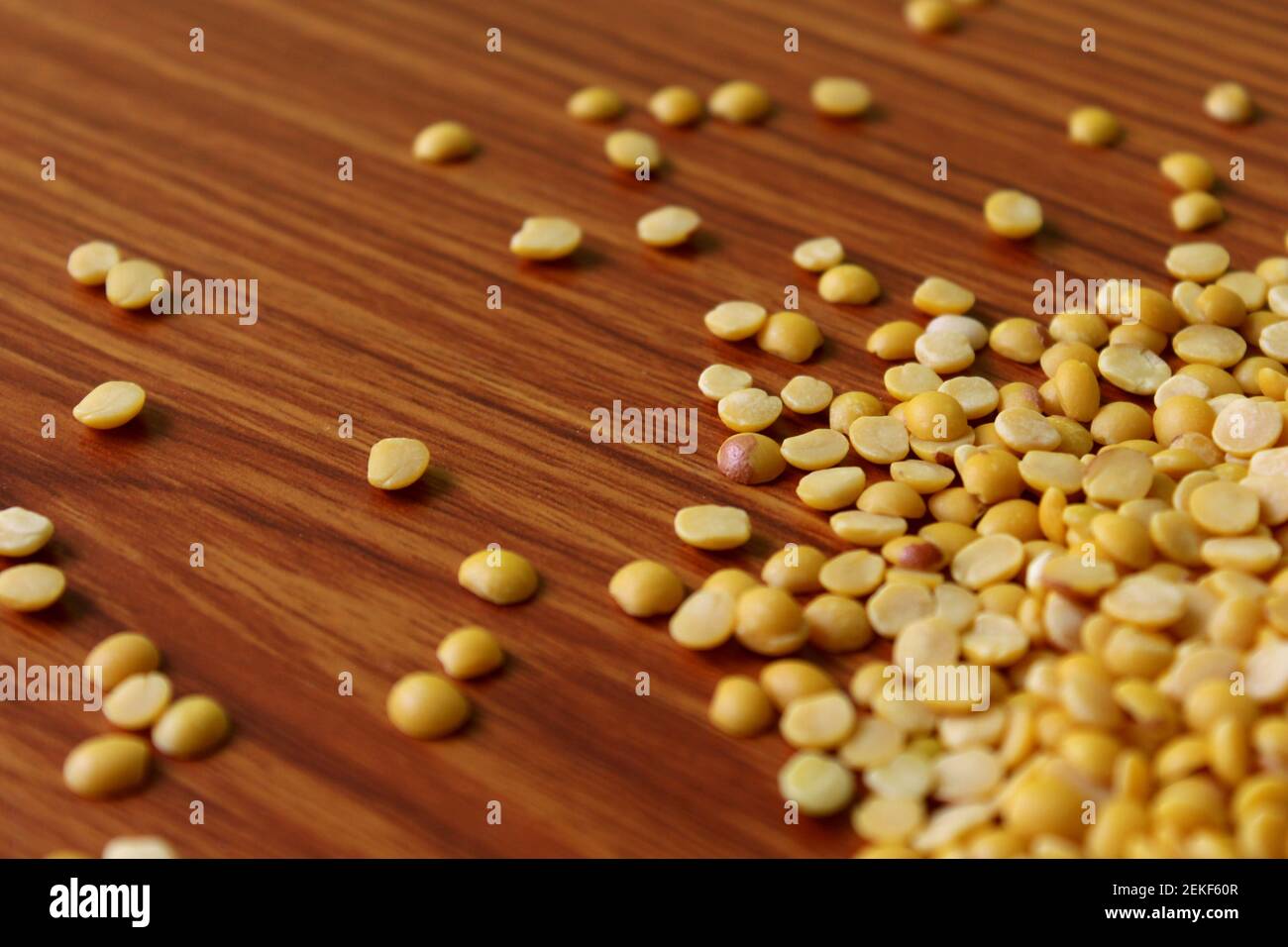 split pigeon peas ( Arhar Dal ) Organic Toor Dal in Bowl, Selective