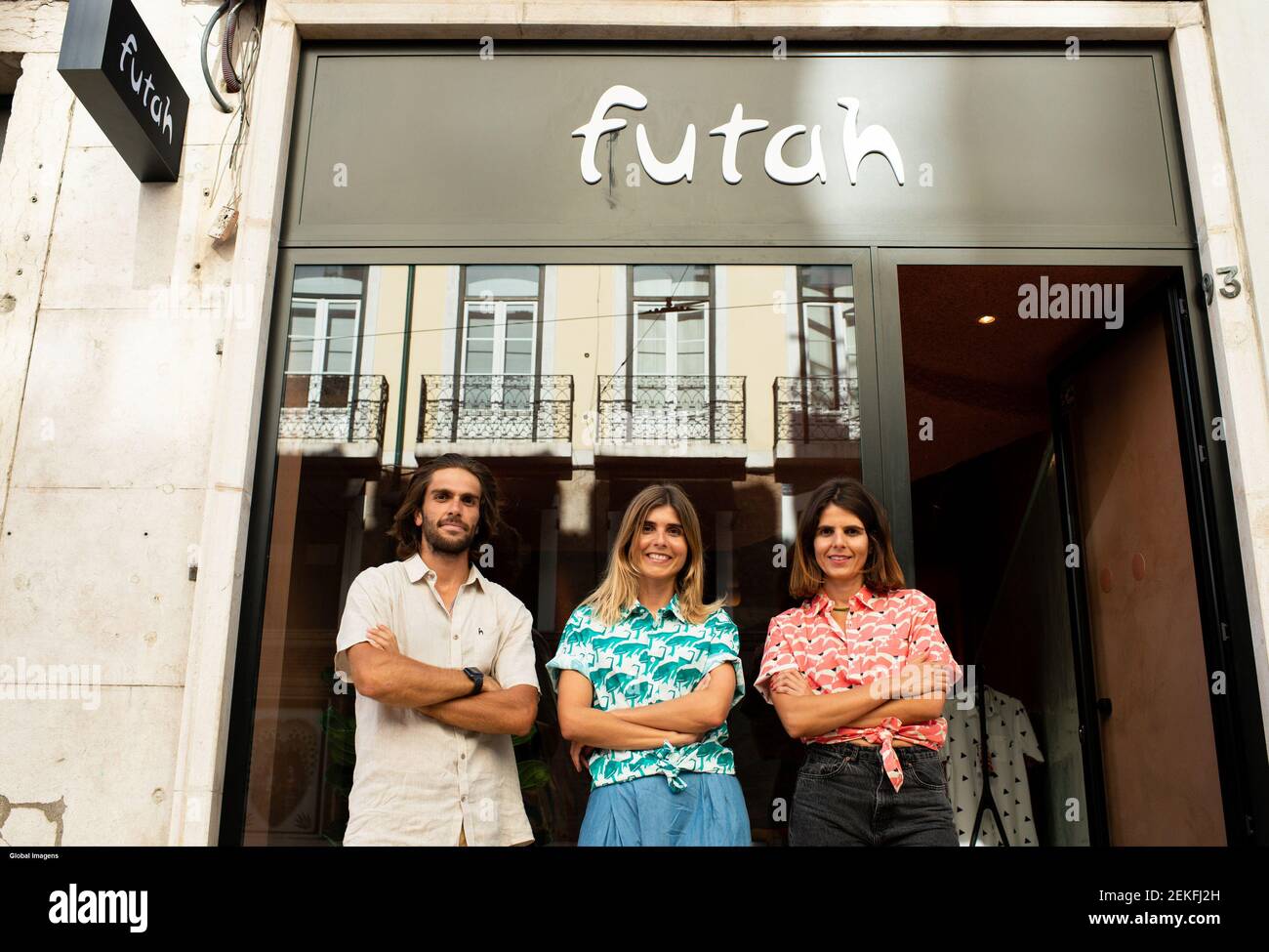 Lisbon, 8/26/2020 - Reportage Futah - Ricardo, Mariana and Catarina Ramos  (Carlos Pimentel / Global Imagens Stock Photo - Alamy