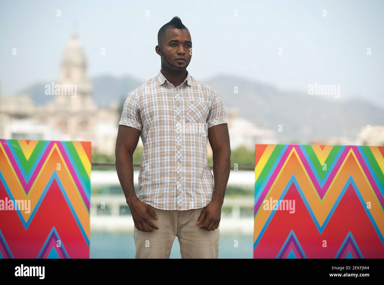 Subsaharan and spanish actor Zidane Barry poses during the photocall of the  film 