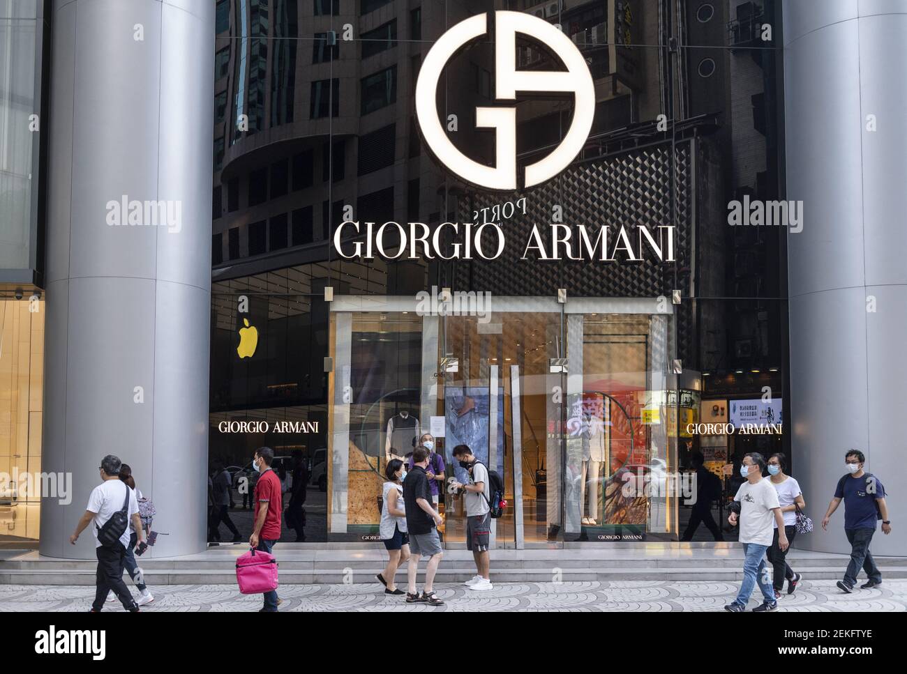 Italian luxury fashion brand Giorgio Armani store seen in Hong Kong. (Photo  by Budrul Chukrut / SOPA Images/Sipa USA Stock Photo - Alamy