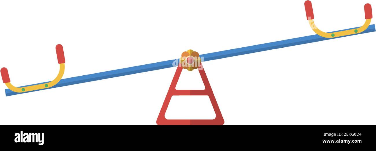 Vector teeter for playground isolated on white background Stock Vector