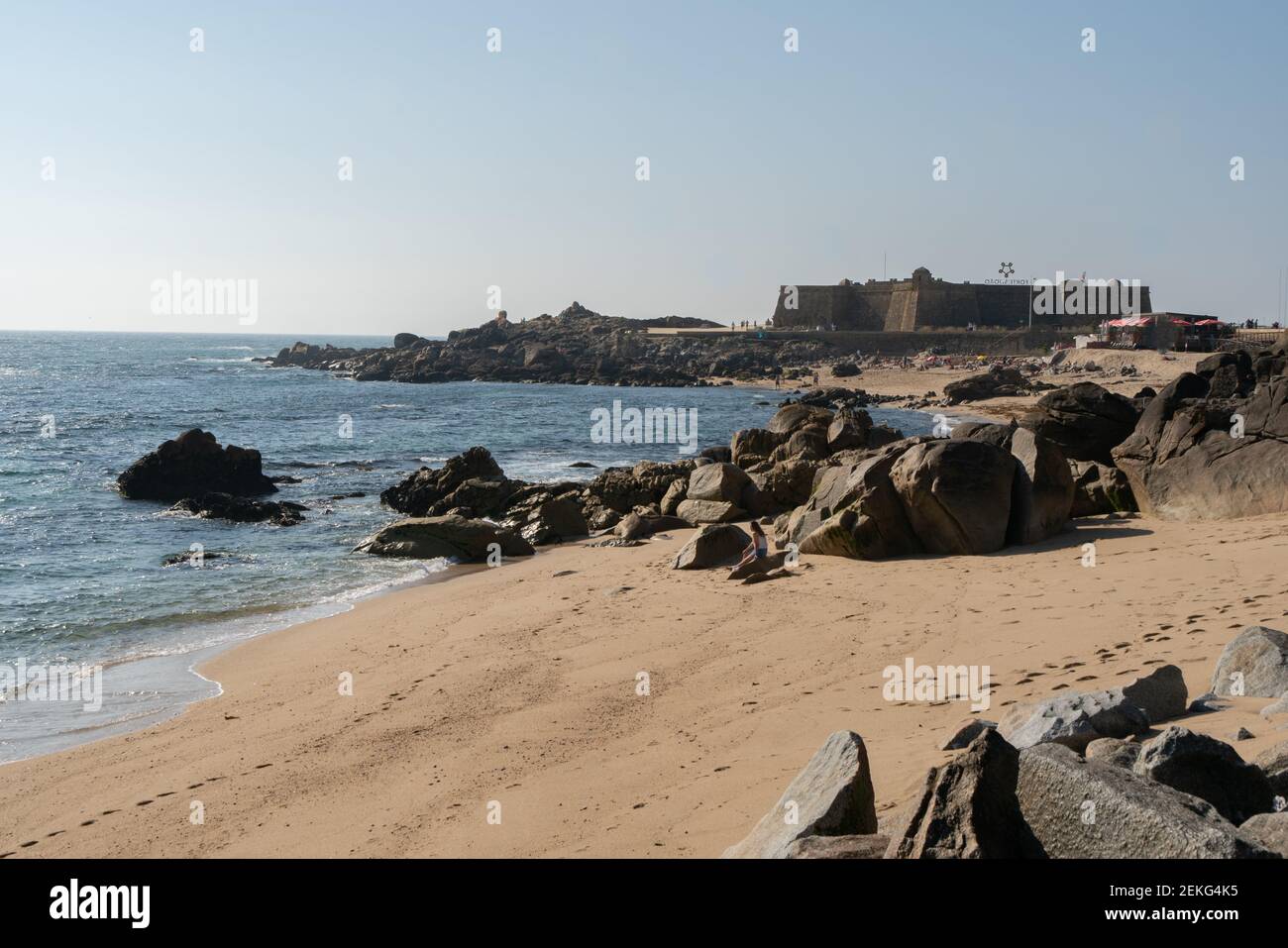 Vila do Conde beach, in Portugal Stock Photo