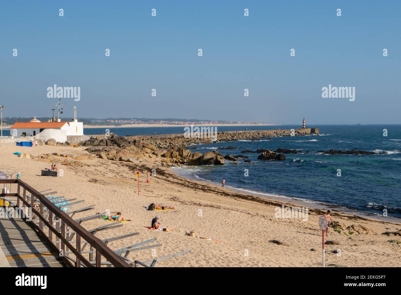 Vila do Conde beach, in Portugal Stock Photo