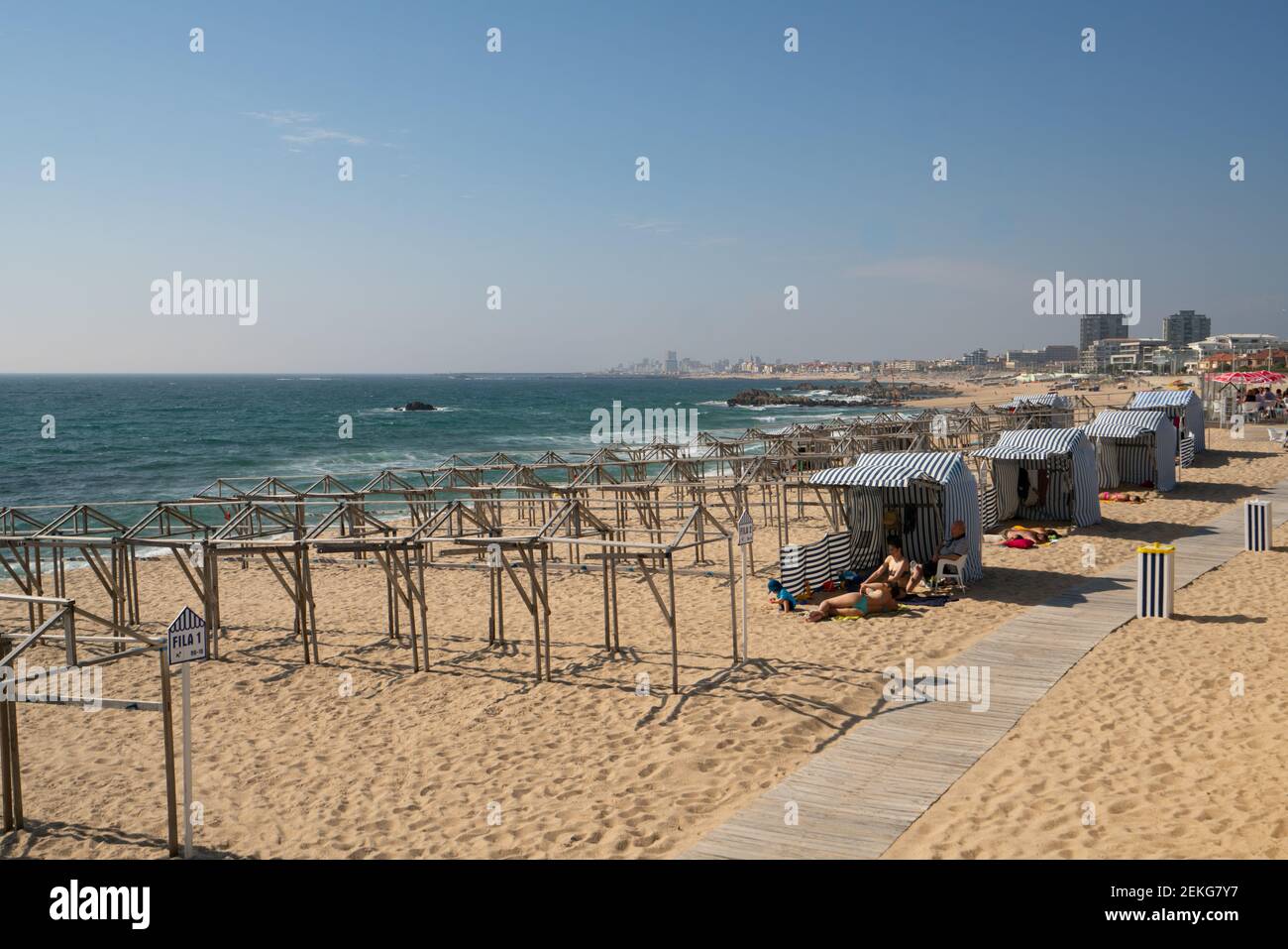 Vila do Conde beach, in Portugal Stock Photo