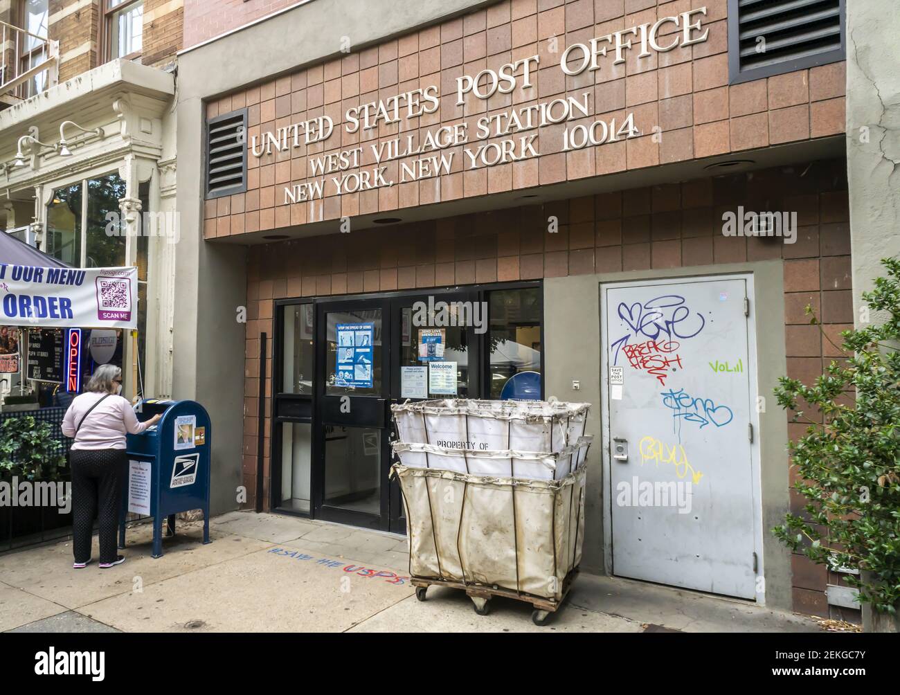 The USPS West Village Station Post Office substation in New York on