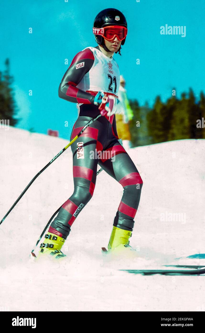 Bill Hudson (USA) competing in the Men's Alpine Sking Combined at the