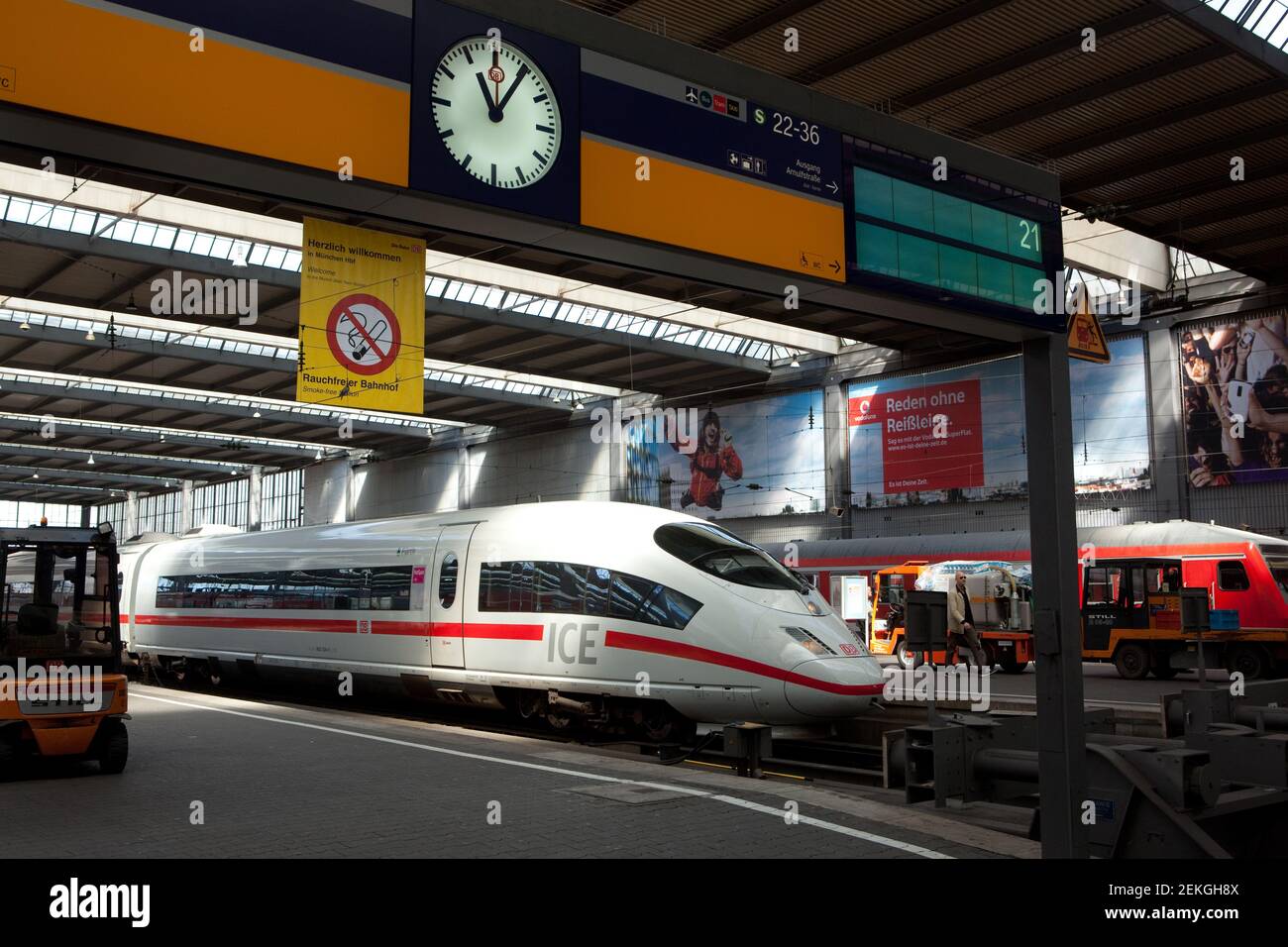 Ice 693 Germany Munich A high speed ICE train on the platform at the ...