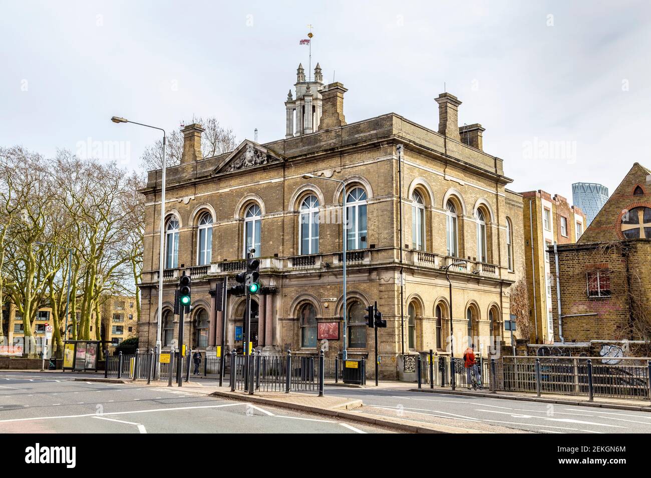 Former town hall building - the Limehouse Town Hall on Commercial Road, Limehouse, Tower Hamlets, London, UK Stock Photo