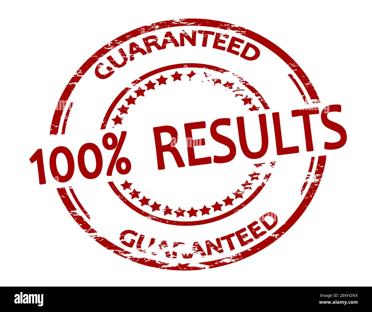Rubber stamp with text one hundred percent results inside, vector illustration Stock Photo