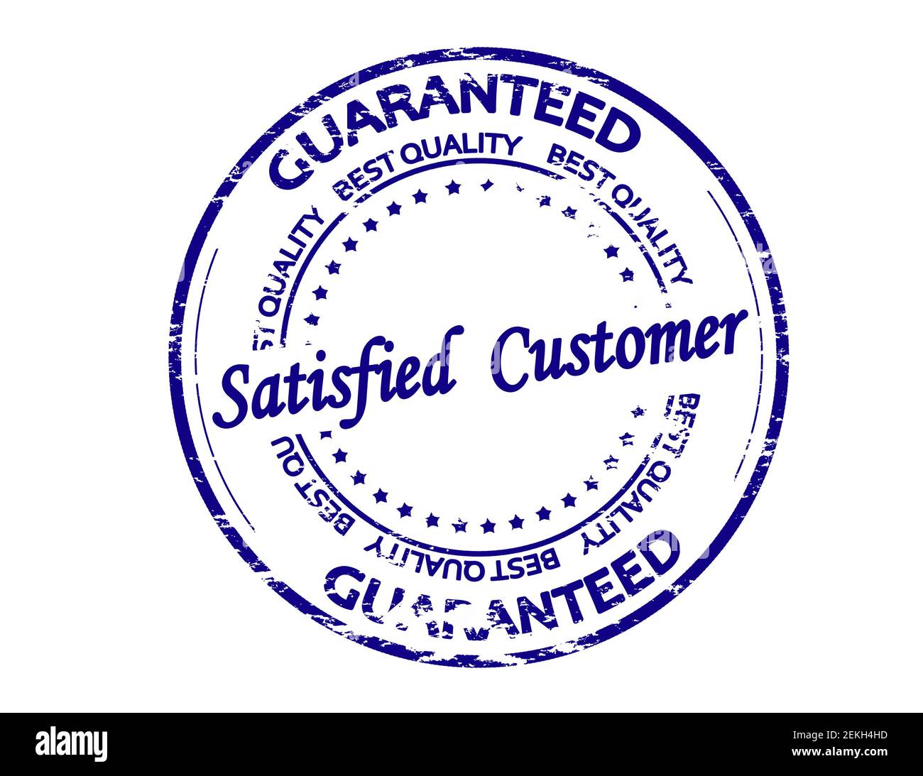 Rubber stamp with text satisfied customer inside, vector illustration Stock Photo