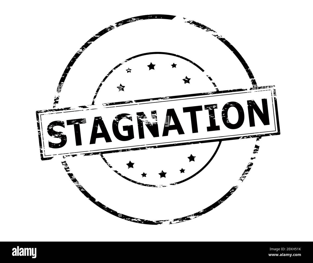Rubber stamp with word stagnation inside, vector illustration Stock Photo