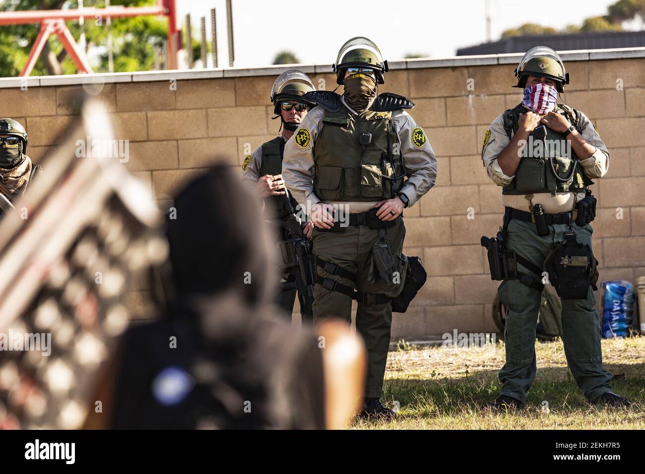 Black Lives Matter and community members hold a protest in front of the ...