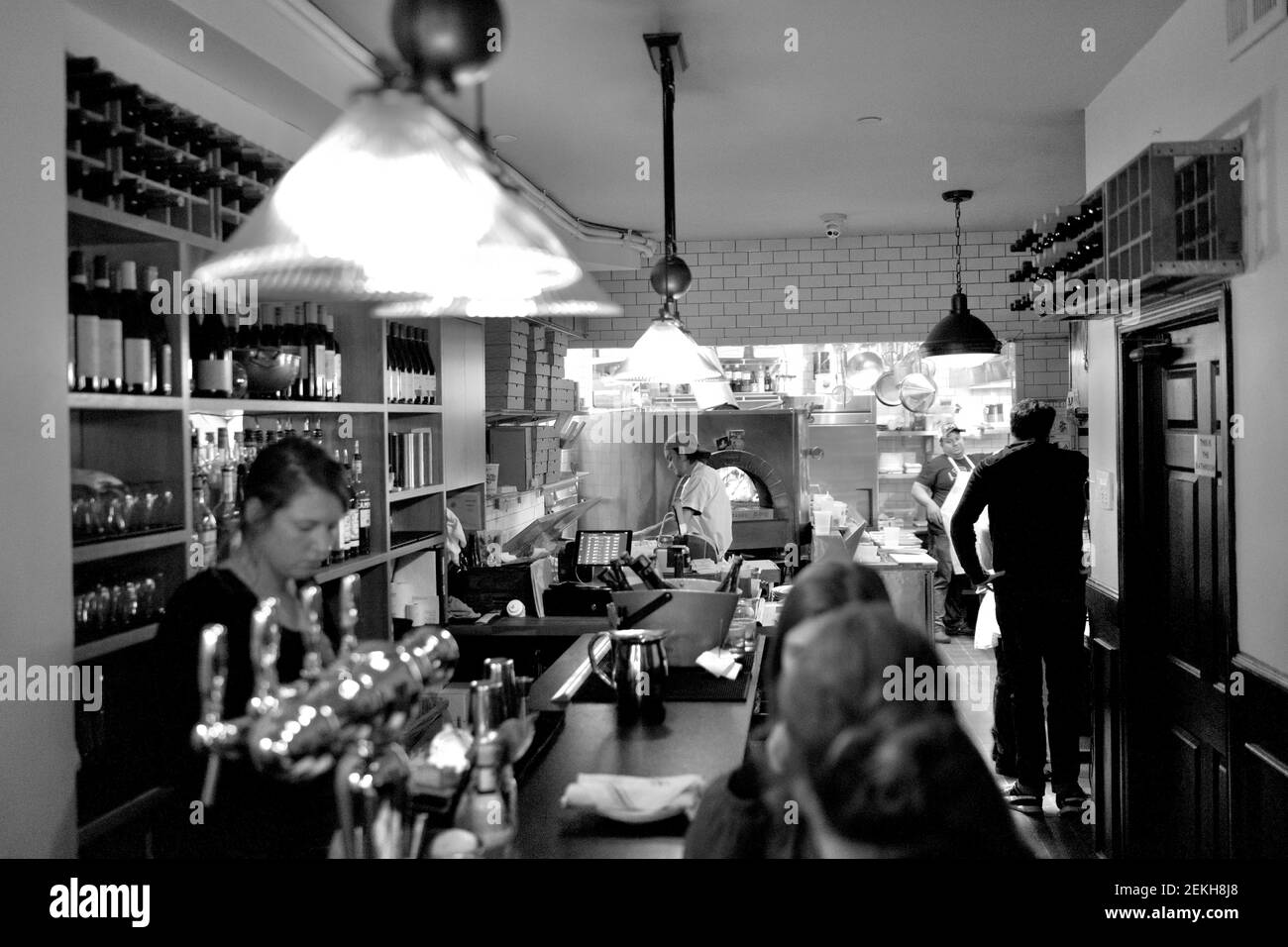 Emily Loves Pizza restaurant in Brooklyn, New York, USA. Pizza and