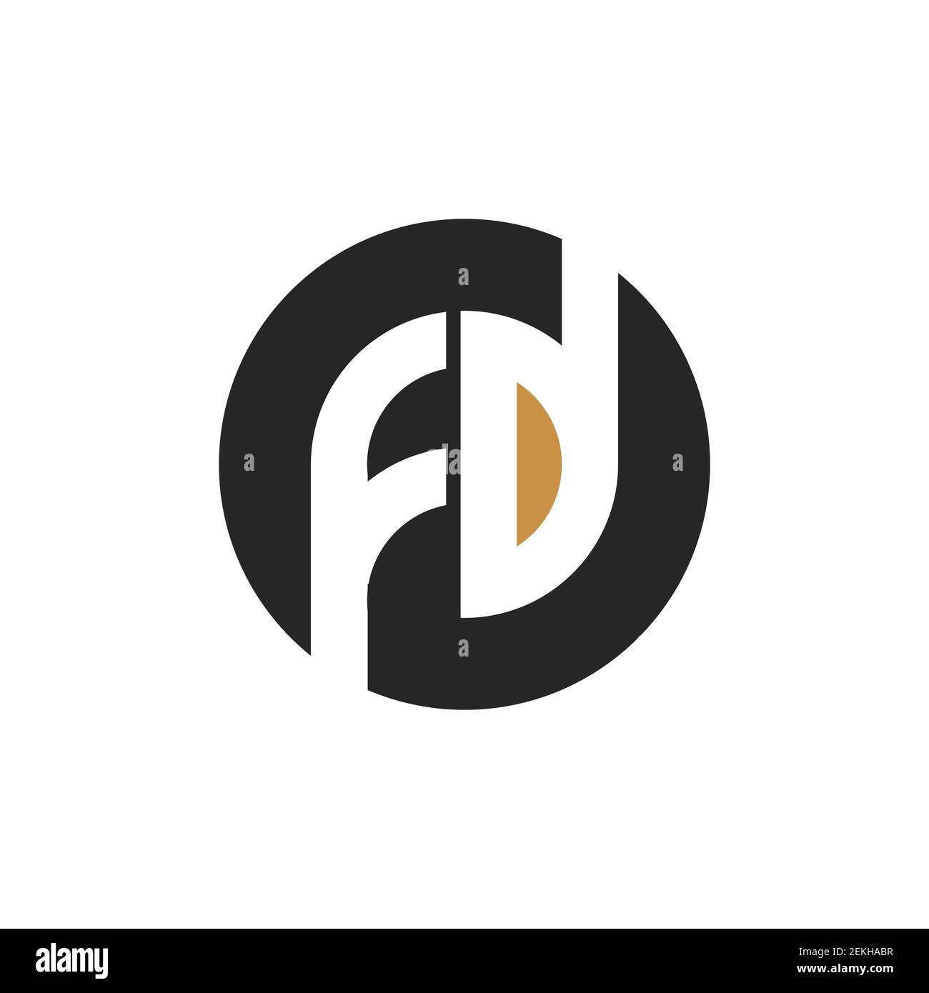 Initial fd letter logo vector template design. Linked letter df logo ...