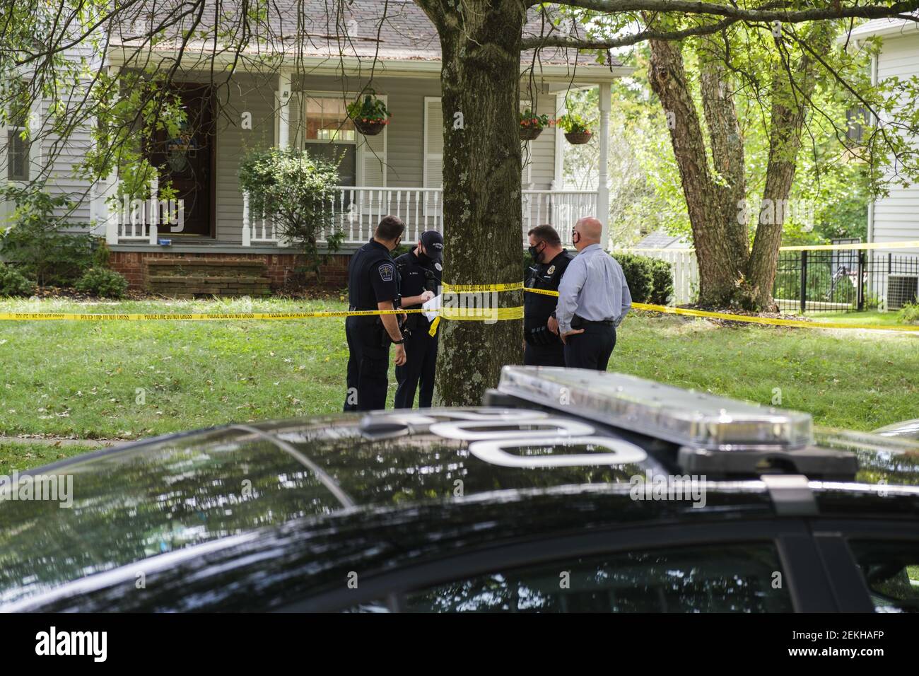 The Bloomington Police Department investigates after a triple murder