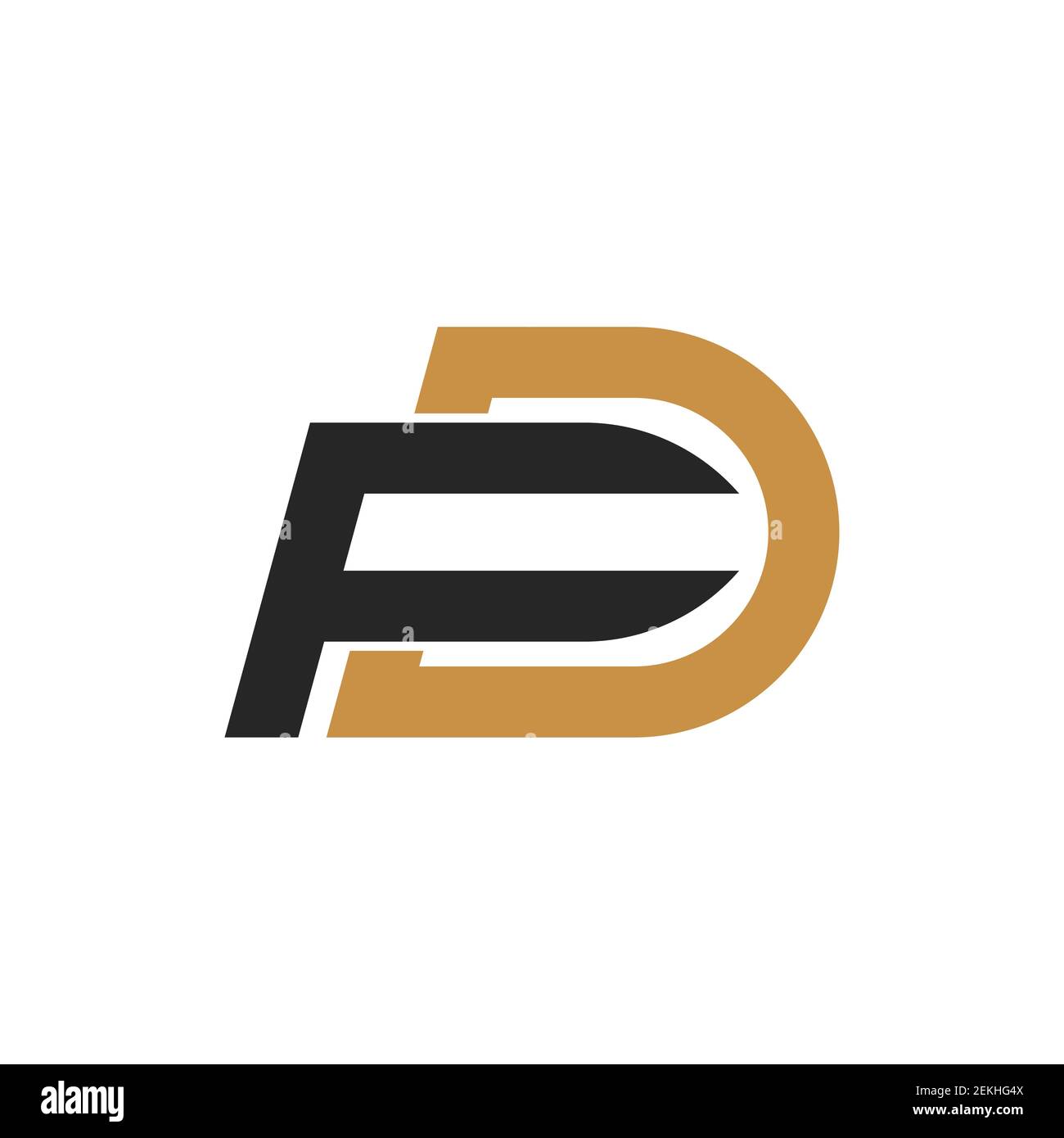 Initial fd letter logo vector template design. Linked letter df logo design. Stock Vector