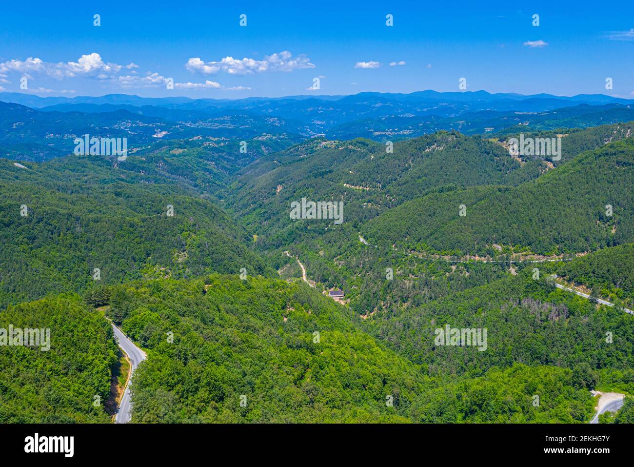 Landscape of Eastern Rhodopes mountain in Bulgaria near Smoljan town ...