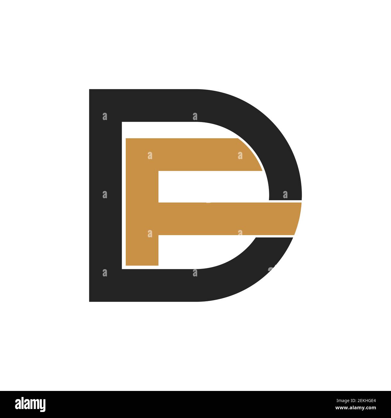 Initial fd letter logo vector template design. Linked letter df logo ...
